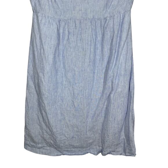 J. Crew Siesta Linen Striped Sheath Dress Women's 4 Embroidered Preppy Old Money - Picture 4 of 11